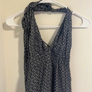Black and cream pattern jumpsuit